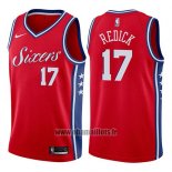 Maillot Philadelphia 76ers Jj Redick No 17 Statement 2017-18 Rouge