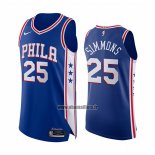 Maillot Philadelphia 76ers Joel Embiid NO 25 Icon Authentique Bleu