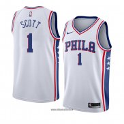 Maillot Philadelphia 76ers Mike Scott No 1 Association 2018 Blanc