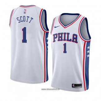 Maillot Philadelphia 76ers Mike Scott No 1 Association 2018 Blanc