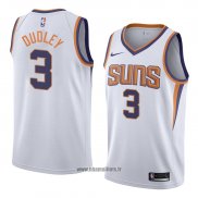Maillot Phoenix Suns Jarouge Dudley No 3 Association 2018 Blanc