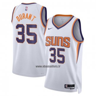 Maillot Phoenix Suns Kevin Durant NO 35 Association Blanc