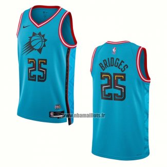 Maillot Phoenix Suns Mikal Bridges NO 25 Ville 2022-23 Bleu