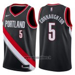 Maillot Portland Trail Blazers Pat Connaughton No 5 Swingman Icon 2017-18 Noir