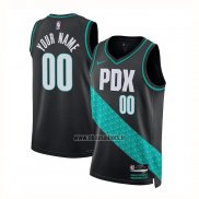 Maillot Portland Trail Blazers Personnalise Ville 2022-23 Noir