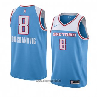 Maillot Sacramento Kings Bogdan Bogdanovic No 8 Ville 2018-19 Bleu