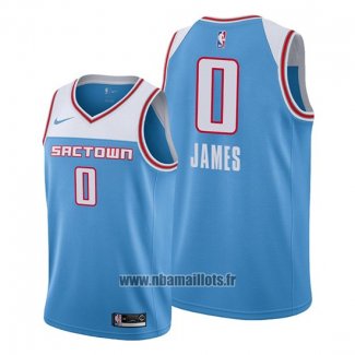 Maillot Sacramento Kings Justin James No 0 Ville 2019-20 Bleu