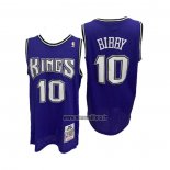 Maillot Sacramento Kings Mike Bibby No 10 Mitchell & Ness 2001-02 Volet