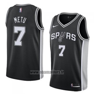 Maillot San Antonio Spurs Chimezie Metu No 7 Icon 2018 Noir