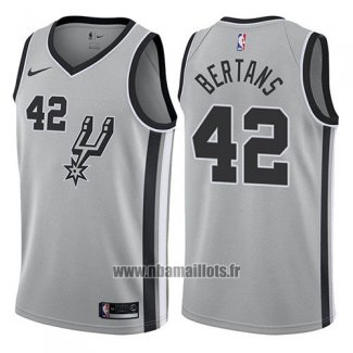 Maillot San Antonio Spurs Davis Bertans No 42 Statement 2017-18 Gris