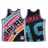Maillot San Antonio Spurs Luka Samanic NO 19 Mitchell & Ness Big Face Noir