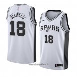 Maillot San Antonio Spurs Marco Belinelli No 18 Association 2018 Blanc2