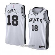 Maillot San Antonio Spurs Marco Belinelli No 18 Association 2018 Blanc2