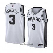 Maillot San Antonio Spurs Quincy Pondexter No 3 Association 2018 Blanc