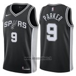 Maillot San Antonio Spurs Tony Parker No 9 Icon 2017-18 Noir