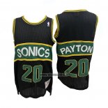 Maillot Seattle Supersonics Gary Payton No 20 Mitchell & Ness 1994-95 Noir