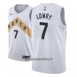 Maillot Tornto Raptors Kyle Lowry No 7 Ville 2018 Blanc