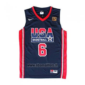 Maillot USA 1992 Patrick Ewing No 6 Noir