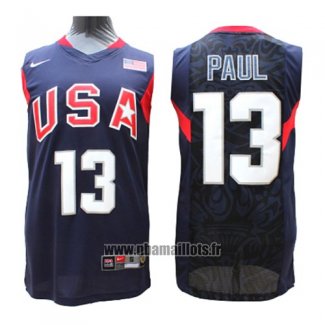 Maillot USA 2008 Paul No 13 Bleu