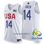 Maillot USA 2016 Draymond Green No 14 Blanc