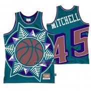 Maillot Utah Jazz Donovan Mitchell NO 45 Mitchell & Ness Big Face Bleu