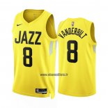 Maillot Utah Jazz Jarred Vanderbilt NO 8 Icon 2022-23 Jaune