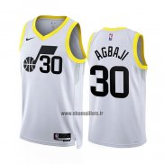 Maillot Utah Jazz Ochai Agbaji NO 30 Association 2022-23 Blanc