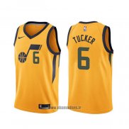 Maillot Utah Jazz Rayjon Tucker NO 6 Statement Jaune Edition