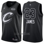 Maillot All Star 2018 Cleveland Cavaliers Lebron James No 23 Noir