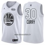 Maillot All Star 2018 Golden State Warriors Stephen Curry No 30 Blanc