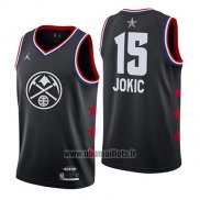 Maillot All Star 2019 Denver Nuggets Nikola Jokic No 15 Noir