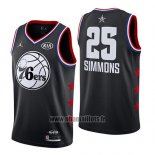 Maillot All Star 2019 Philadelphia 76ers Ben Simmons No 25 Noir