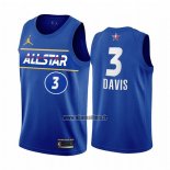 Maillot All Star 2021 Los Angeles Lakers Anthony Davis No 3 Bleu