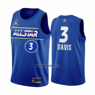 Maillot All Star 2021 Los Angeles Lakers Anthony Davis No 3 Bleu