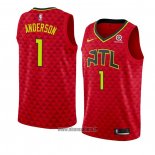 Maillot Atlanta Hawks Justin Anderson No 1 Statement 2018-19 Rouge