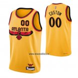 Maillot Atlanta Hawks Personnalise Ville 2021-22 Jaune