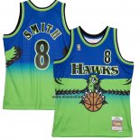 Maillot Atlanta Hawks Steve Smith NO 8 Mitchell & Ness 1996-97 Vert