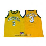 Maillot Bethel Allen Iverson No 3 Retro Jaune