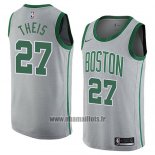 Maillot Boston Celtics Daniel Theis No 27 Ville 2018 Gris