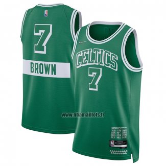 Maillot Boston Celtics Jaylen Brown NO 7 Ville 2021-22 Vert