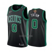 Maillot Boston Celtics Jayson Tatum NO 0 Statement 2022 NBA Finals Noir