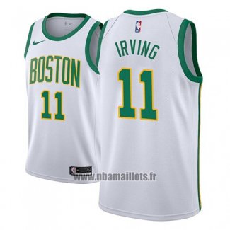 Maillot Boston Celtics Kyrie Irving No 11 Ville 2018-19 Blanc