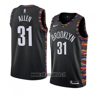 Maillot Brooklyn Nets Jarrett Allen No 31 Ville 2019 Noir