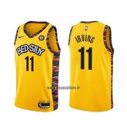 Maillot Brooklyn Nets Kyrie Irving No 11 Ville 2020-21 Jaune