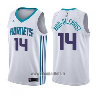 Maillot Charlotte Hornets Michael Kidd-gilchrist No 14 Association 2017-18 Blanc