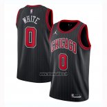 Maillot Chicago Bulls Coby White No 0 Statement 2020-21 Noir