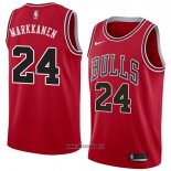 Maillot Chicago Bulls Lauri Markkanen No 24 Icon 2018 Rouge