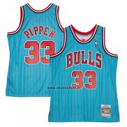 Maillot Chicago Bulls Scottie Pippen NO 33 Mitchell & Ness 1995-96 Bleu