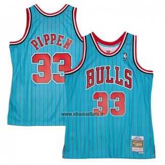 Maillot Chicago Bulls Scottie Pippen NO 33 Mitchell & Ness 1995-96 Bleu