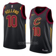 Maillot Cleveland Cavaliers John Holland No 10 Statement 2018 Noir